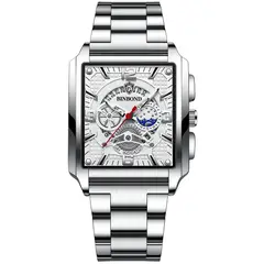 TIOZONEY - Reloj de hombre de acero inoxidable Luminous