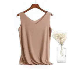 TIOZONEY - Polera sin mangas de lentejuelas mujer