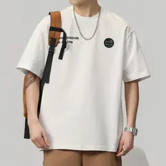 TIOZONEY - Polera Manga Corta 100 Algodón Slim Fit Hombre