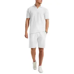 TIOZONEY - Traje de Verano Polera Polo Casual Hombres