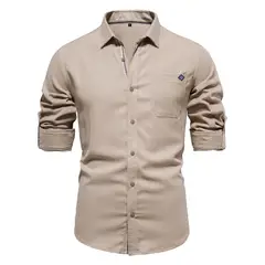 TIOZONEY - Camisa Manga Larga Hombre
