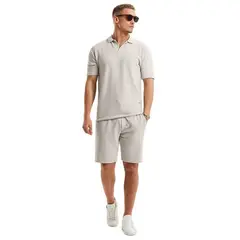 TIOZONEY - Traje de Verano Polera Polo Casual Hombres
