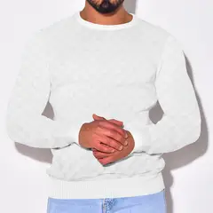 TIOZONEY - Polera Casual Manga Larga Hombre