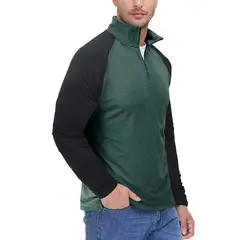 TIOZONEY - Manga larga con cremallera Sport para hombre