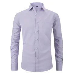 TIOZONEY - Camisa de cuadros elástica