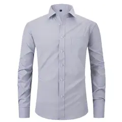 TIOZONEY - Camisa de cuadros elástica