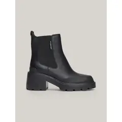 TOMMY HILFIGER - Botines Chelsea dentados con tacón ancho