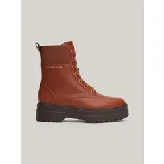 TOMMY HILFIGER - BOTIN LEATHER ELASTIC RIB LACEUP