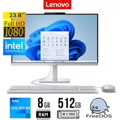 LENOVO - All In One 238 FHD INTEL CELERON N100 8GB 512GB SSD FREEDOS