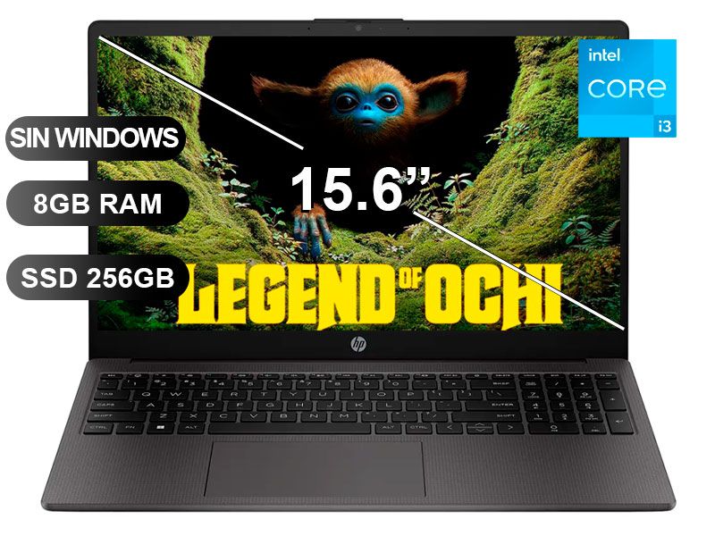 Laptop 250 G10, I3-N305, 8GB RAM, 256GB SSD, 15.6, SIN WINDOWS (B83U6AT)