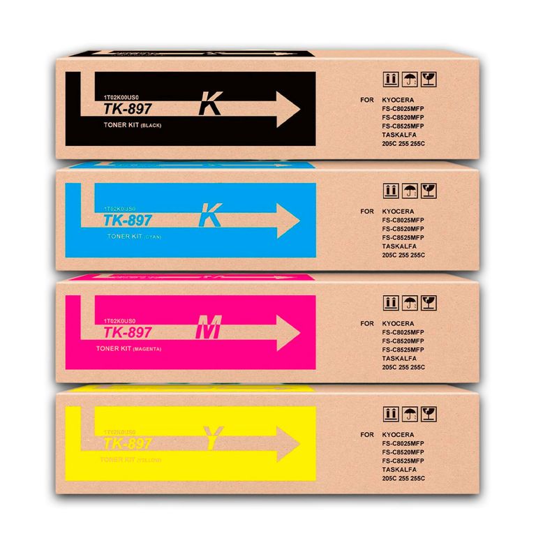 Kit de Toner TK 897 Negro y Colores TA-205c Compatible