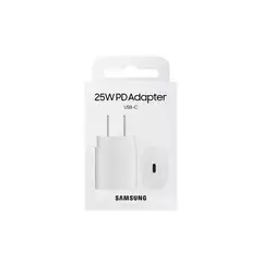 SAMSUNG - Adaptador de Pared USB C a C 25W para A55 A36 A26- BLANCO