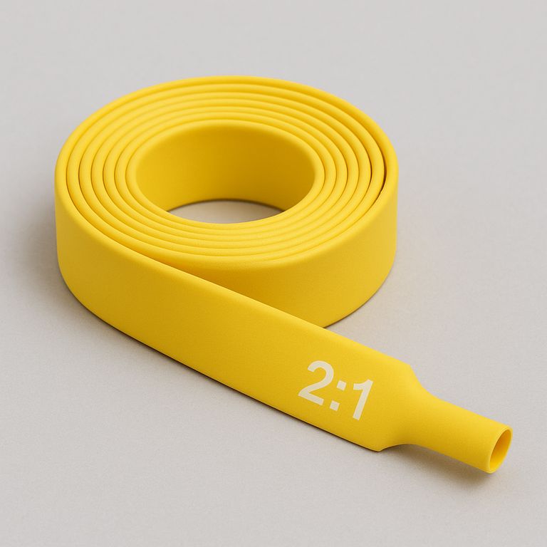 MANGA TUBO TERMOENCOGIBLE TERMOCONTRAIBLE DE 5MM AMARILLO 2 METROS