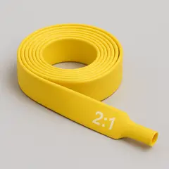 GENERICO - MANGA TUBO TERMOENCOGIBLE TERMOCONTRAIBLE DE 5MM AMARILLO 2 METROS