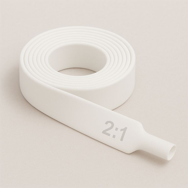 MANGA TUBO TERMOENCOGIBLE TERMOCONTRAIBLE DE 6MM BLANCO 2 METROS