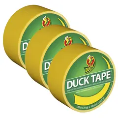 GENERICO - DUCK TAPE Cinta Adhesiva 2" x 20yds Amarillo Limón Pack x 3