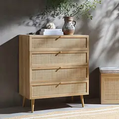 R&R MUEBLES - Cómoda Vintage Shikei Marrón