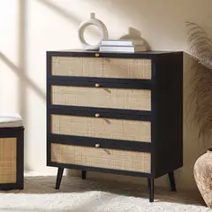 R&R MUEBLES - Cómoda Vintage Shikei Negro