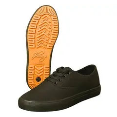 GENERICO - Zapatilla lona blanco negro de dama nana trabajo unifor