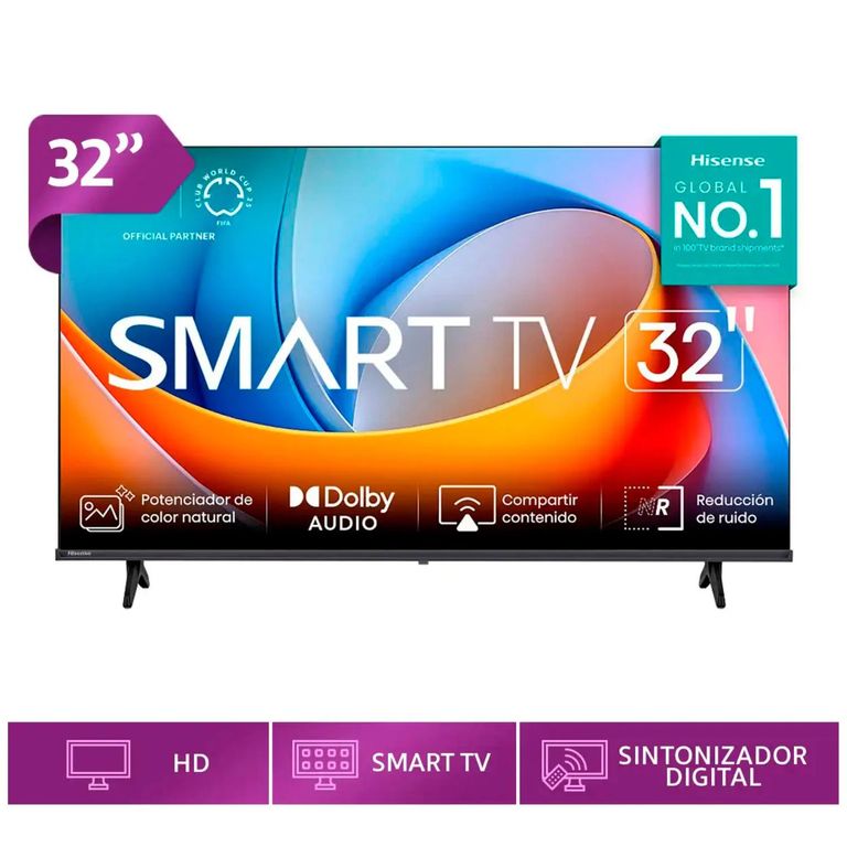 TELEVISOR SMART 32A4NV 32 PULGADAS HD CON CONTROL