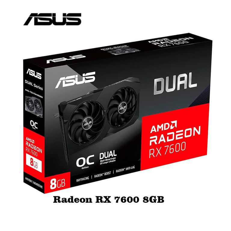 Tarjeta de video DUAL-RX7600-O8G-EVO 8GB GDDR6