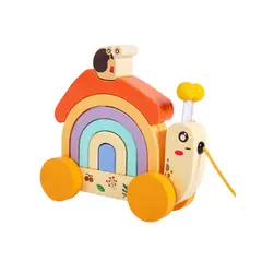 GENERICO - Juguete Didáctico Caracol de Arrastre y Encaje de Arcoíris