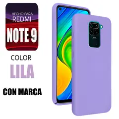 XIAOMI - Silicone Case Para Redmi Note 9 Lila Con Marca