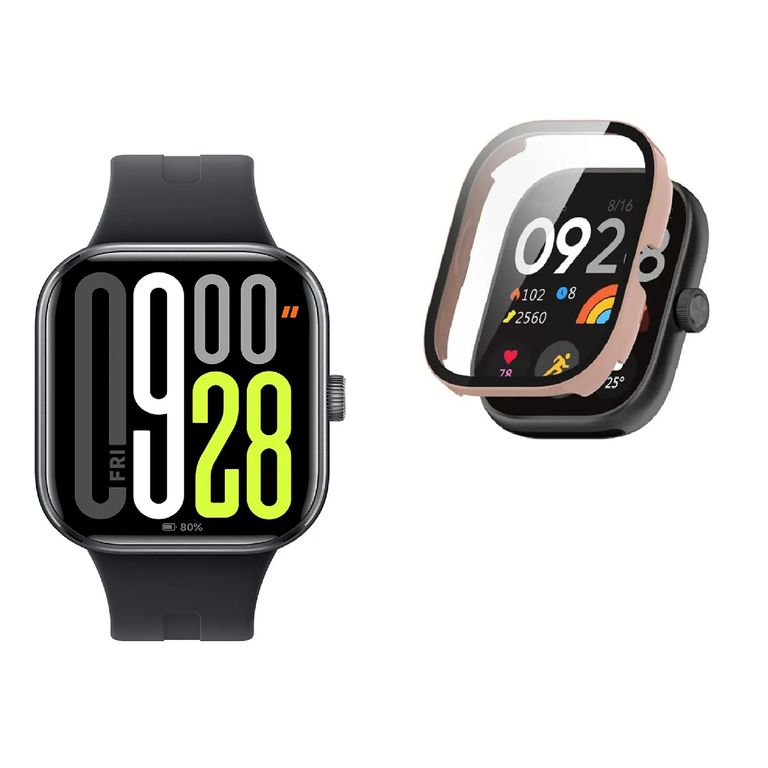 Smartwatch Redmi Watch 5 Negro + Case Protetor Rosa