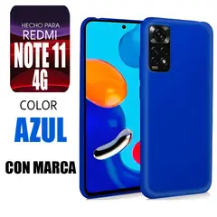 XIAOMI - Silicone Case Para Redmi Note 11 4G Azul Con Marca