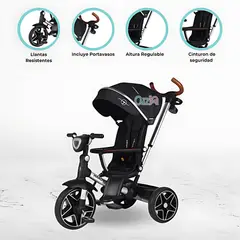 VOYAGE - Triciclo Guiador Reversible 360° «HARDY» Black