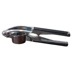 WELL BEING - Prensador de Ajos con Mango Ergonómico Acero Inoxidable- Color Negro