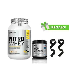 UNIVERSE NUTRITION - PROTEÍNA NITRO WHEY 1 KG COOKIES+ CREATINA 250G + STRAPS