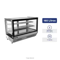 ILUMI - Vitrina refrigerada de sobremesa de 160 litros