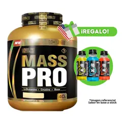 LEVEL PRO - PROTEÍNA MASS PRO 3 KG VAINILLA + 3 XB