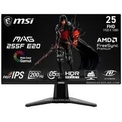 MSI - Monitor MAG 255F E20 25 Full HD Fast IPS 200HZ 05MS GTG HDR