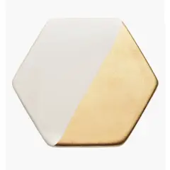 BOSQUE INVERNAL DECORACION ECO ALTERNATIVA - Posavasos geométricos hexagonales bicolor por seis