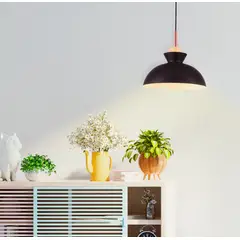 GENERICO - Lámpara Colgante Campana Black Led