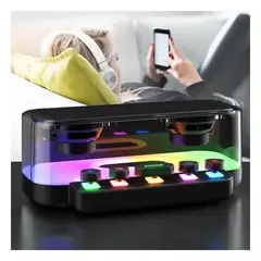 GENERICO - Parlante Bluetooth Portátil Con Led Y Batería Recargable