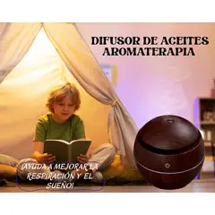 GENERICO - HUMIDIFICADOR DIFUSOR DE AROMAS ACEITES PARA AROMATERAPIA LÁMPARA 7 COLORES LUCES LED