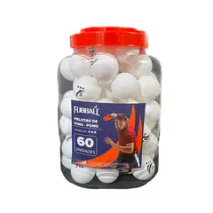 FUBBALL - 60 Pelotas Ping Pong Tenis Mesa Training + Frasco Importado