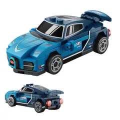 TIOZONEY - Juguete para Niños Auto Azul Armable