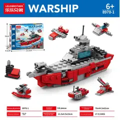 TIOZONEY - Juguete para Niños Barco Rojo Armable