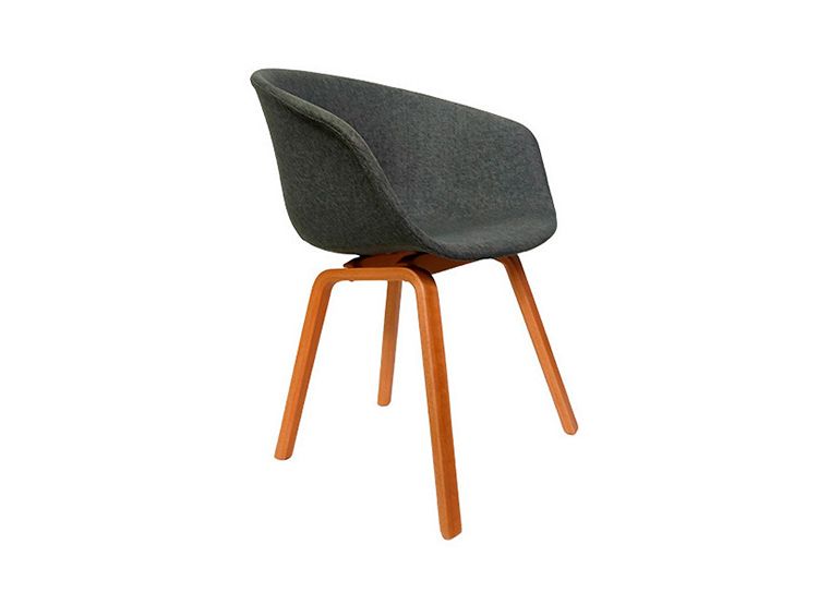 Silla De Comedor Zirca Tapiz Cenizo