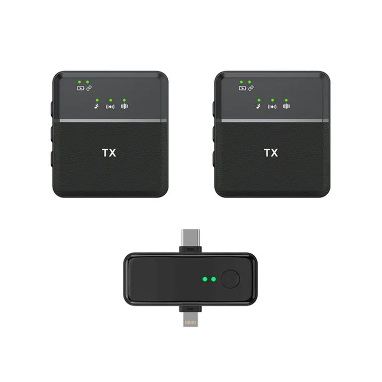 Micrófono Inalámbrico Solapero Sx31 3en1 – Tipo C, Lightning y 3.5 mm