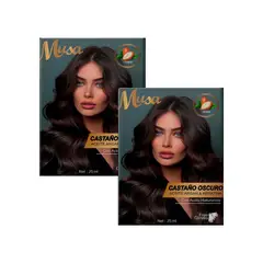 GENERICO - Shampoo Tinte Castaño Oscuro 2C 25mlx10 en Sachets Musa 2 und