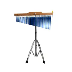 GENERICO - Cortina Musical de 36 Hileras Color Azul