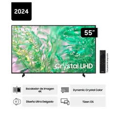 SAMSUNG - Smart TV 55 UN55DU8000 Crystal UHD 4K Tizen OS HDR10+ AirSlim
