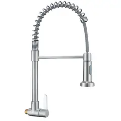 FRATELLI - GRIFERÍA DE COCINA RESORTE A LA PARED SATINADO