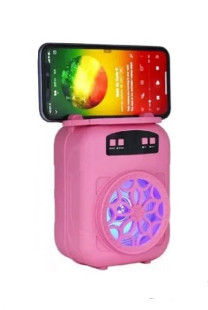 Parlante Bluetooth Portatil LED inalámbrico ROSADO verano