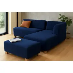 GENERICO - Seccional Sienna - Azul + Banqueta de Regalo